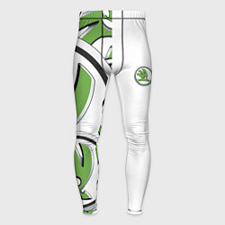 Тайтсы мужские Skoda Half Pattern Logo, цвет: 3D-принт