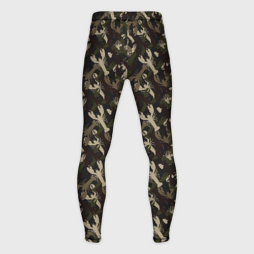 Мужские тайтсы Раки камуфляж / 3D-принт – фото 2