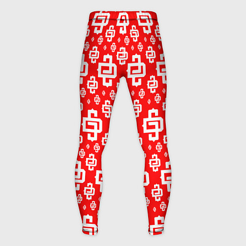 Мужские тайтсы Red Pattern Dope Camo Dope Street Market Спина / 3D-принт – фото 2