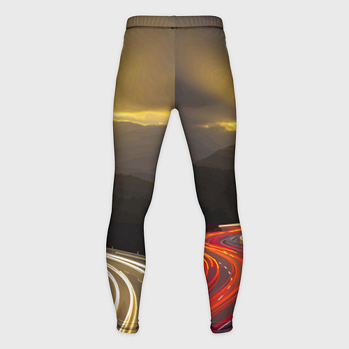 Мужские тайтсы BMW Night route / 3D-принт – фото 2