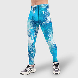Тайтсы мужские Спортивный камуфляж Пикси - Лагуна, цвет: 3D-принт — фото 2