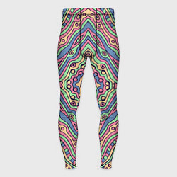 Тайтсы мужские Разноцветный узор Калейдоскоп Абстракция, цвет: 3D-принт