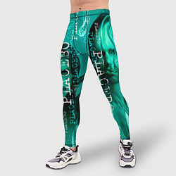 Тайтсы мужские Placebo - turquoise, цвет: 3D-принт — фото 2