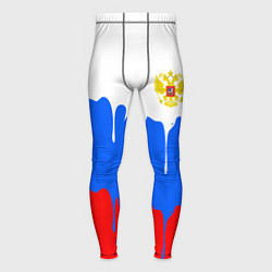 Тайтсы мужские Флаг герб russia, цвет: 3D-принт