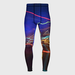 Тайтсы мужские Neon vanguard pattern Lightning Fashion 2023, цвет: 3D-принт