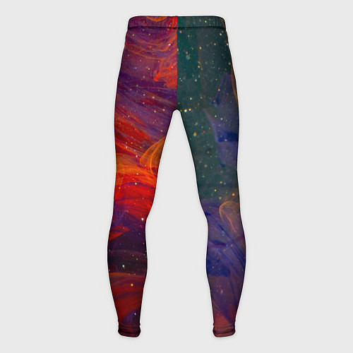Мужские тайтсы Разноцветный абстрактный дым / 3D-принт – фото 2