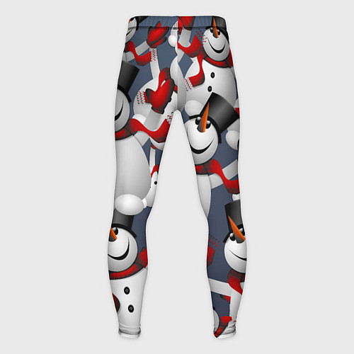 Мужские тайтсы ВОЗДУШНЫЕ СНЕГОВИКИ / 3D-принт – фото 2