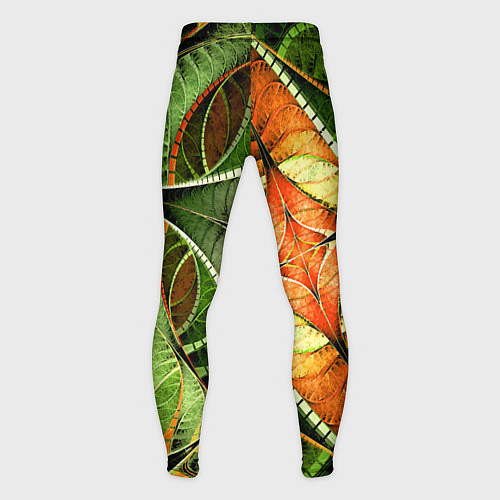 Мужские тайтсы Растительный абстрактный фрактальный паттерн Veget / 3D-принт – фото 2