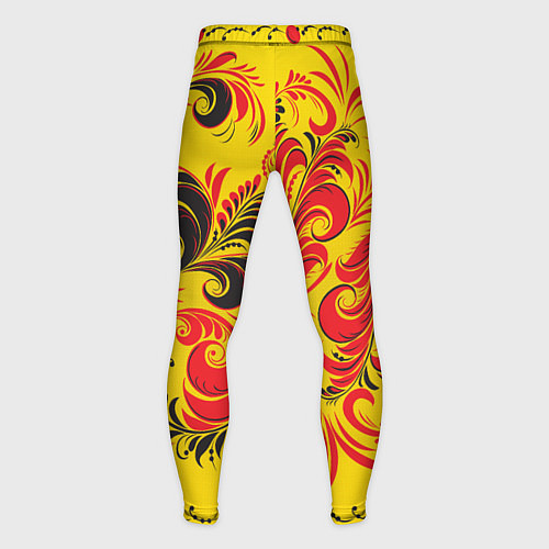 Мужские тайтсы Хохломская Роспись Цветы / 3D-принт – фото 2