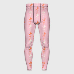 Тайтсы мужские Веточки лаванды розовый паттерн, цвет: 3D-принт