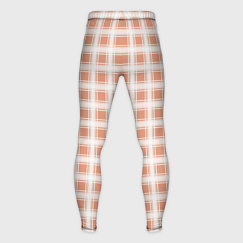 Мужские тайтсы Light beige plaid fashionable checkered pattern / 3D-принт – фото 2