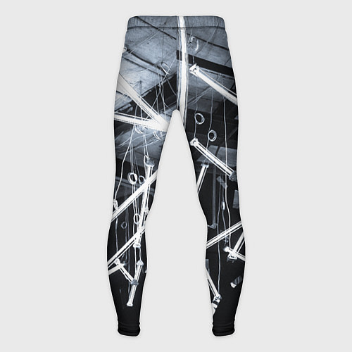 Мужские тайтсы Абстрактное множество фонарей во тьме - Белый / 3D-принт – фото 2
