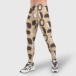 Тайтсы мужские Charming hedgehogs, цвет: 3D-принт — фото 2