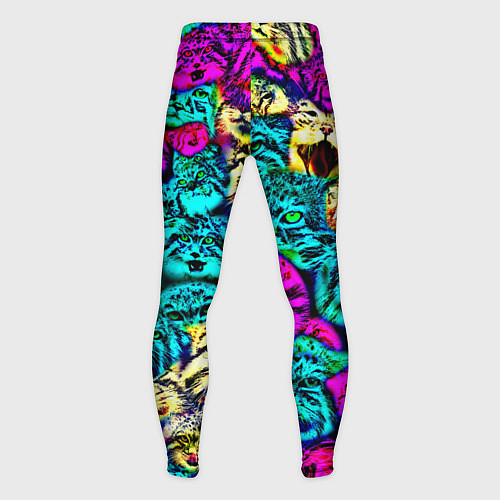 Мужские тайтсы Психоделические манулы / 3D-принт – фото 2