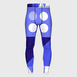 Тайтсы мужские Геометрические синие, фиолетовые и белые фигуры, цвет: 3D-принт