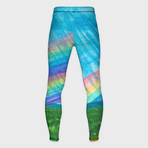 Мужские тайтсы Летний дождь радуга / 3D-принт – фото 2