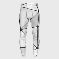 Тайтсы мужские Геометрические линии на сером фоне, цвет: 3D-принт