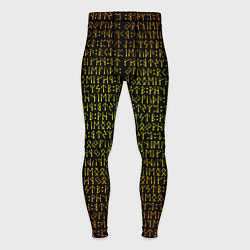 Тайтсы мужские Золотой рунический алфавит, цвет: 3D-принт