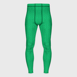 Мужские тайтсы Зеленый вязаный свитер