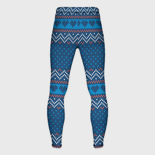 Мужские тайтсы Вязанный стиль - сердечки / 3D-принт – фото 2