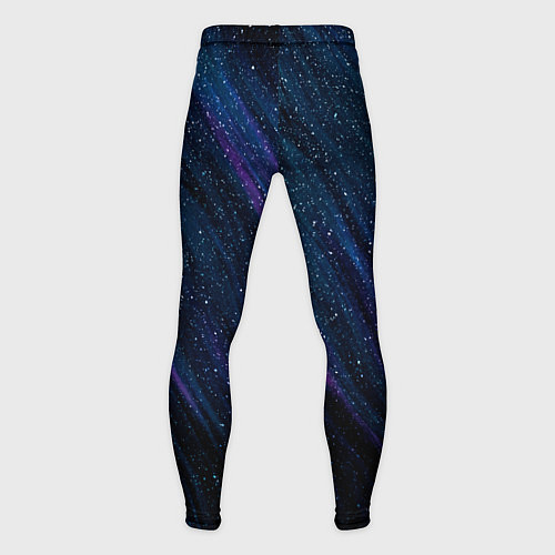 Мужские тайтсы Звёздное абстрактное фиолетовое небо / 3D-принт – фото 2