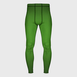 Тайтсы мужские Зеленый с затемняющей виньеткой, цвет: 3D-принт