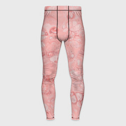 Тайтсы мужские Розовые волны, цвет: 3D-принт