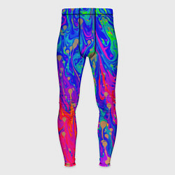 Тайтсы мужские Разноцветная импрессивная композиция, цвет: 3D-принт