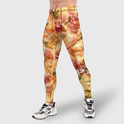 Тайтсы мужские Вкусная пицца, цвет: 3D-принт — фото 2