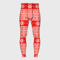 Тайтсы мужские New Year snowflake pattern, цвет: 3D-принт