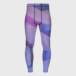 Тайтсы мужские Абстрактные фиолетовые прямоугольники со скругленн, цвет: 3D-принт