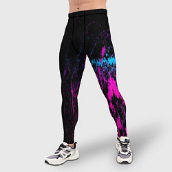 Тайтсы мужские Фиолетовые линии и нейроны, цвет: 3D-принт — фото 2
