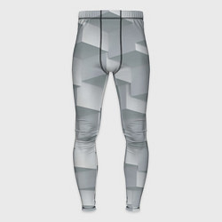 Тайтсы мужские Серое множество объёмных блоков, цвет: 3D-принт