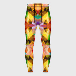 Тайтсы мужские Разноцветный мозаичный пиксельный узор, цвет: 3D-принт