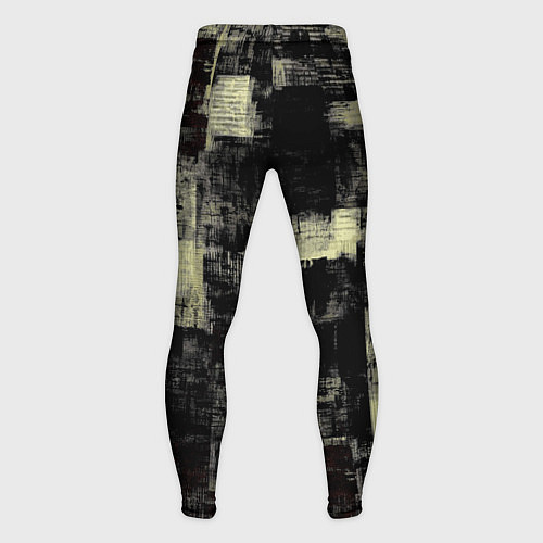 Мужские тайтсы Жёлтый абстракт / 3D-принт – фото 2