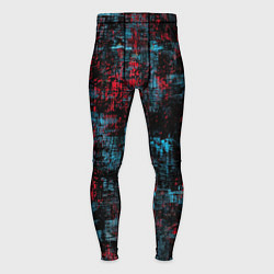 Тайтсы мужские Абстракт красного, голубого и чёного, цвет: 3D-принт
