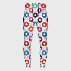 Мужские тайтсы Пончики на светлом фоне