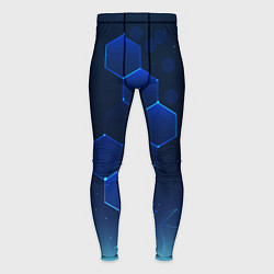 Тайтсы мужские Абстрактная сетка, цвет: 3D-принт