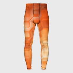 Тайтсы мужские Золотисто-оранжевый туманный паттерн, цвет: 3D-принт