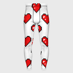 Тайтсы мужские Сердца в стиле пиксель-арт, цвет: 3D-принт