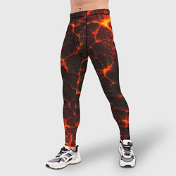 Тайтсы мужские Раскаленная лава текстура, цвет: 3D-принт — фото 2