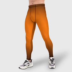 Тайтсы мужские Кислотный оранжевый с градиентом, цвет: 3D-принт — фото 2