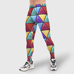 Тайтсы мужские Геометрический красочный паттерн, цвет: 3D-принт — фото 2