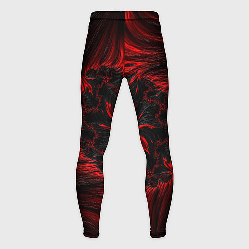 Мужские тайтсы Red vortex pattern / 3D-принт – фото 2