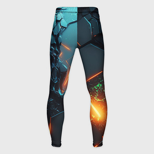 Мужские тайтсы Абстракция объемные плиты / 3D-принт – фото 2