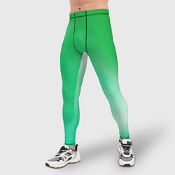 Тайтсы мужские Градиент зеленый, цвет: 3D-принт — фото 2
