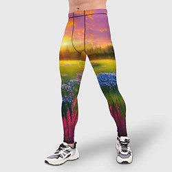Тайтсы мужские Летний закат, цвет: 3D-принт — фото 2
