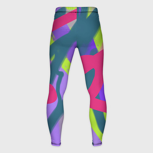 Мужские тайтсы Цветастая графика / 3D-принт – фото 2