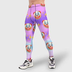 Тайтсы мужские Узор с Клоунами, цвет: 3D-принт — фото 2