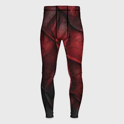 Тайтсы мужские Black red texture, цвет: 3D-принт